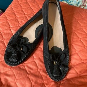Cole Haan black suede loafers size 7.5